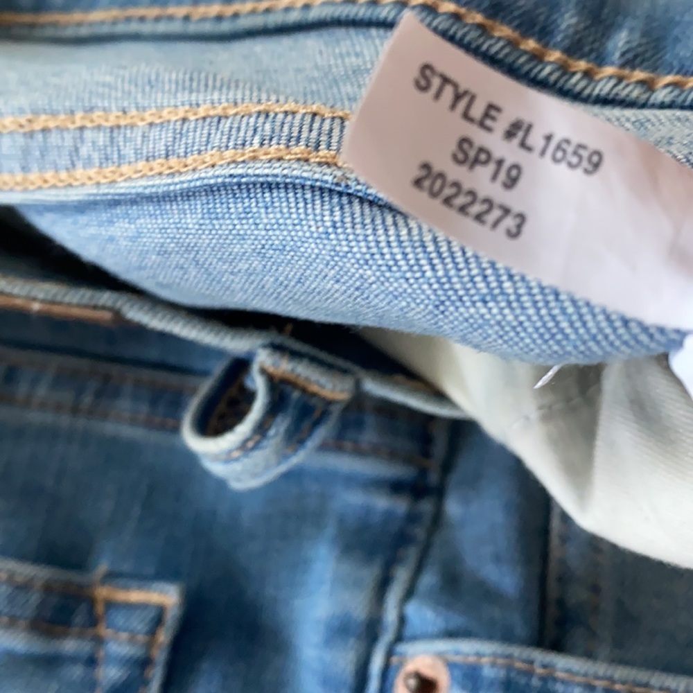J. Crew mercantile high rise light wash frayed hem skinny jeans 28 - Picture 4 of 7